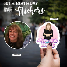 Load image into Gallery viewer, 50th Birthday Stickers for Mom