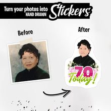 Load image into Gallery viewer, Fun 70 Year Old Stickers