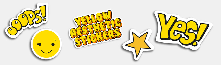 Yellow Aesthetic Stickers To Brighten Your Day