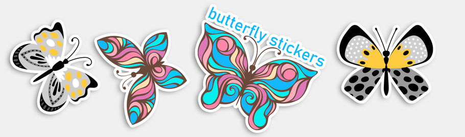 Metamorphose your life with butterfly stickers!