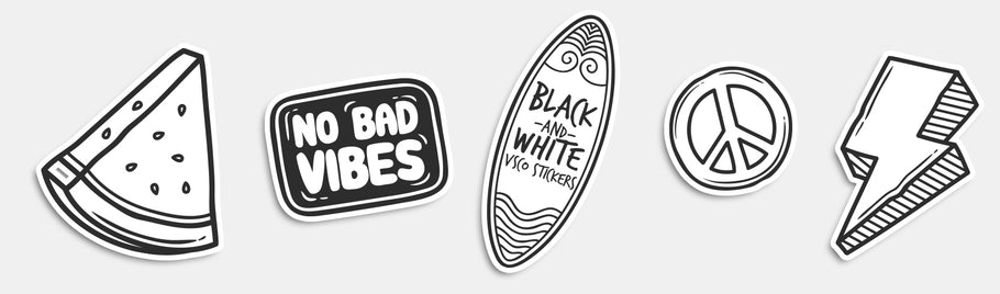 Black and White VSCO Stickers - A Timeless Aesthetic