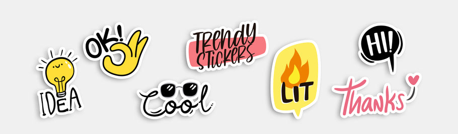 8 trendy stickers & Decals