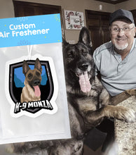 Load image into Gallery viewer, Turn Your K9 Photos into Hand Drawn Air Fresheners