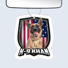 Load image into Gallery viewer, Turn Your K9 Photos into Hand Drawn Air Fresheners