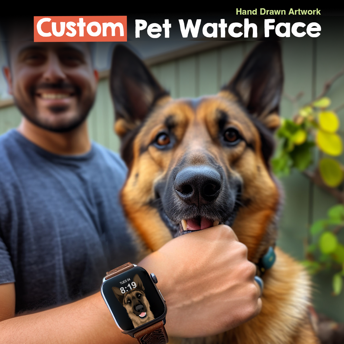 Custom Pet Watch Face | Hand Drawn