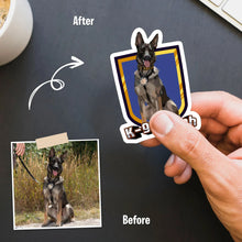 Load image into Gallery viewer, Turn Your K9 Photos into Hand Drawn Stickers