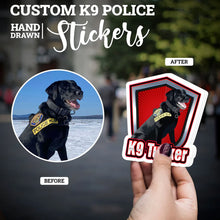 Load image into Gallery viewer, Turn Your K9 Photos into Hand Drawn Stickers