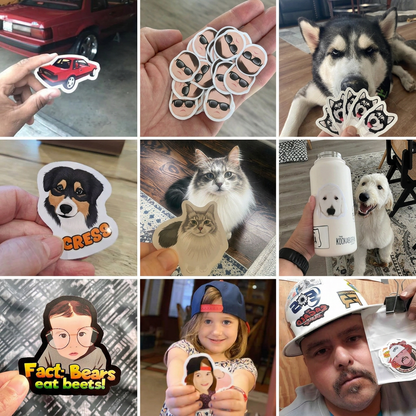 Turn Photos into Hand Drawn Stickers