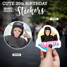 Load image into Gallery viewer, Fun 30th Birthday Stickers